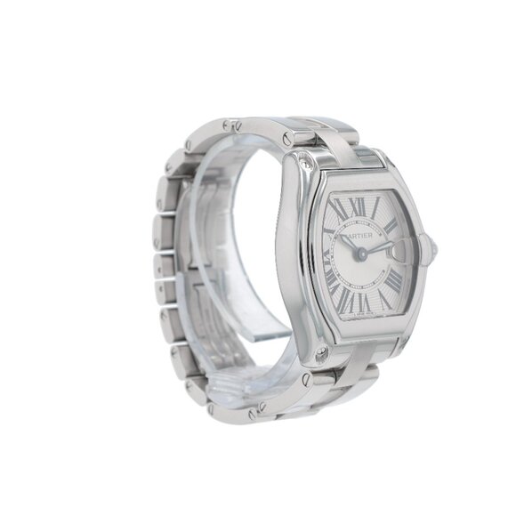 Cartier Roadster Quartz Stainless 31mm Silver Sunburst Guilloché Watch 2675 main image 7